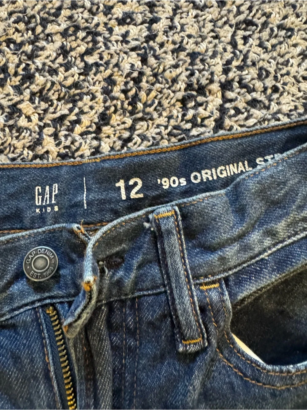 Classic Straight Leg Boy’s size 12 Gap Jeans in Dark Blue - 90’s straight